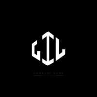 LIL letter logo design with polygon shape. LIL polygon and cube shape logo design. LIL hexagon vector logo template white and black colors. LIL monogram, business and real estate logo.