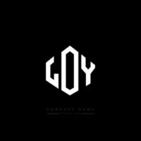 LOY letter logo design with polygon shape. LOY polygon and cube shape logo design. LOY hexagon vector logo template white and black colors. LOY monogram, business and real estate logo.