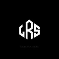 LRS letter logo design with polygon shape. LRS polygon and cube shape logo design. LRS hexagon vector logo template white and black colors. LRS monogram, business and real estate logo.