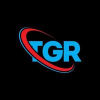 TGR logo. TGR letter. TGR letter logo design. Initials TGR logo linked with circle and uppercase monogram logo. TGR typography for technology, business and real estate brand. vector