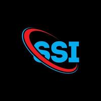 logotipo de ssi. carta ssi. diseño del logotipo de la letra ssi. logotipo de las iniciales ssi vinculado con un círculo y un logotipo de monograma en mayúsculas. tipografía ssi para tecnología, negocios y marca inmobiliaria. vector