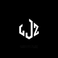 LJZ letter logo design with polygon shape. LJZ polygon and cube shape logo design. LJZ hexagon vector logo template white and black colors. LJZ monogram, business and real estate logo.