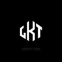 LKT letter logo design with polygon shape. LKT polygon and cube shape logo design. LKT hexagon vector logo template white and black colors. LKT monogram, business and real estate logo.