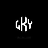 LKY letter logo design with polygon shape. LKY polygon and cube shape logo design. LKY hexagon vector logo template white and black colors. LKY monogram, business and real estate logo.