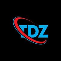 logotipo de tdz. carta tdz. diseño del logotipo de la letra tdz. logotipo de iniciales tdz vinculado con círculo y logotipo de monograma en mayúsculas. tipografía tdz para tecnología, negocios y marca inmobiliaria. vector