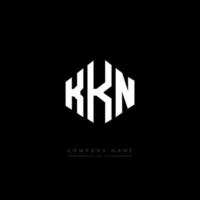 KKN letter logo design with polygon shape. KKN polygon and cube shape logo design. KKN hexagon vector logo template white and black colors. KKN monogram, business and real estate logo.