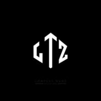 LTZ letter logo design with polygon shape. LTZ polygon and cube shape logo design. LTZ hexagon vector logo template white and black colors. LTZ monogram, business and real estate logo.
