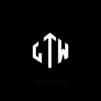 Diseño de logotipo de letra ltw con forma de polígono. Diseño de logotipo en forma de cubo y polígono ltw. Ltw hexágono vector logo plantilla colores blanco y negro. Monograma ltw, logotipo comercial e inmobiliario.