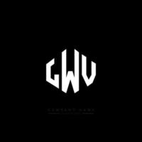 LWV letter logo design with polygon shape. LWV polygon and cube shape logo design. LWV hexagon vector logo template white and black colors. LWV monogram, business and real estate logo.