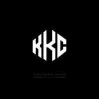 KKC letter logo design with polygon shape. KKC polygon and cube shape logo design. KKC hexagon vector logo template white and black colors. KKC monogram, business and real estate logo.