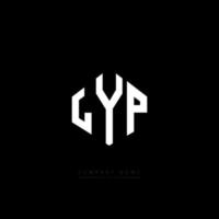 diseño de logotipo de letra lyp con forma de polígono. diseño de logotipo en forma de cubo y polígono lyp. Lyp hexágono vector logo plantilla colores blanco y negro. monograma lyp, logotipo comercial y inmobiliario.