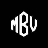 diseño de logotipo de letra mbv con forma de polígono. diseño de logotipo en forma de cubo y polígono mbv. mbv hexágono vector logo plantilla colores blanco y negro. monograma mbv, logotipo comercial e inmobiliario.