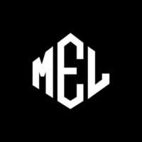 diseño de logotipo de letra mel con forma de polígono. diseño de logotipo de forma de polígono y cubo de mel. mel hexagon vector logo plantilla colores blanco y negro. monograma de mel, logotipo empresarial y inmobiliario.