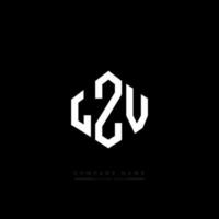 LZV letter logo design with polygon shape. LZV polygon and cube shape logo design. LZV hexagon vector logo template white and black colors. LZV monogram, business and real estate logo.