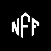 diseño de logotipo de letra nff con forma de polígono. diseño de logotipo de forma de cubo y polígono nff. nff hexágono vector logo plantilla colores blanco y negro. Monograma nff, logotipo empresarial y inmobiliario.