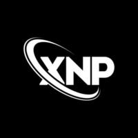XNP logo. XNP letter. XNP letter logo design. Initials XNP logo linked with circle and uppercase monogram logo. XNP typography for technology, business and real estate brand. vector