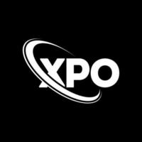 XPO logo. XPO letter. XPO letter logo design. Initials XPO logo linked with circle and uppercase monogram logo. XPO typography for technology, business and real estate brand. vector