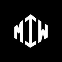 MIW letter logo design with polygon shape. MIW polygon and cube shape logo design. MIW hexagon vector logo template white and black colors. MIW monogram, business and real estate logo.