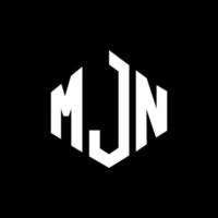 MJN letter logo design with polygon shape. MJN polygon and cube shape logo design. MJN hexagon vector logo template white and black colors. MJN monogram, business and real estate logo.
