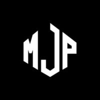 MJP letter logo design with polygon shape. MJP polygon and cube shape logo design. MJP hexagon vector logo template white and black colors. MJP monogram, business and real estate logo.