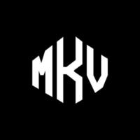 MKV letter logo design with polygon shape. MKV polygon and cube shape logo design. MKV hexagon vector logo template white and black colors. MKV monogram, business and real estate logo.