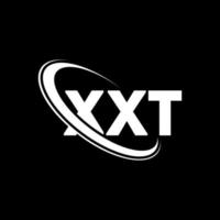 XXT logo. XXT letter. XXT letter logo design. Initials XXT logo linked with circle and uppercase monogram logo. XXT typography for technology, business and real estate brand. vector