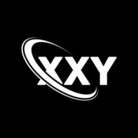 logotipo xxi. letra xxi. diseño del logotipo de la letra xxy. logotipo de las iniciales xxy vinculado con el círculo y el logotipo del monograma en mayúsculas. tipografía xxy para tecnología, negocios y marca inmobiliaria. vector