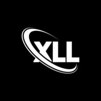 logotipo xll. xl carta. diseño del logotipo de la letra xll. logotipo de iniciales xll vinculado con círculo y logotipo de monograma en mayúsculas. tipografía xll para tecnología, negocios y marca inmobiliaria. vector