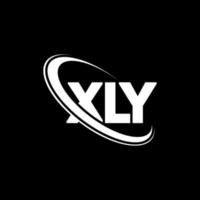 XLY logo. XLY letter. XLY letter logo design. Initials XLY logo linked with circle and uppercase monogram logo. XLY typography for technology, business and real estate brand. vector