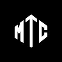 MTC letter logo design with polygon shape. MTC polygon and cube shape logo design. MTC hexagon vector logo template white and black colors. MTC monogram, business and real estate logo.