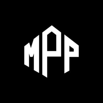 MPP letter logo design with polygon shape. MPP polygon and cube shape logo design. MPP hexagon vector logo template white and black colors. MPP monogram, business and real estate logo.