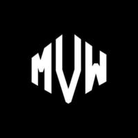 Diseño de logotipo de letra mvw con forma de polígono. mvw polígono y diseño de logotipo en forma de cubo. mvw hexagon vector logo plantilla colores blanco y negro. Monograma mvw, logotipo empresarial y inmobiliario.