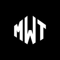 MWT letter logo design with polygon shape. MWT polygon and cube shape logo design. MWT hexagon vector logo template white and black colors. MWT monogram, business and real estate logo.