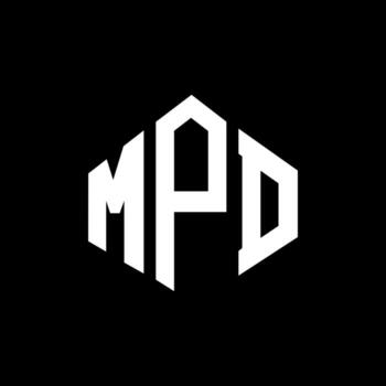 MPD letter logo design with polygon shape. MPD polygon and cube shape logo design. MPD hexagon vector logo template white and black colors. MPD monogram, business and real estate logo.