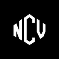 NCV letter logo design with polygon shape. NCV polygon and cube shape logo design. NCV hexagon vector logo template white and black colors. NCV monogram, business and real estate logo.