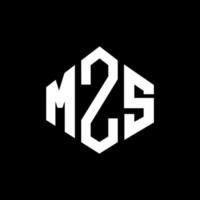 diseño de logotipo de letra mzs con forma de polígono. Diseño de logotipo en forma de cubo y polígono mzs. mzs hexágono vector logo plantilla colores blanco y negro. Monograma mzs, logotipo empresarial y inmobiliario.