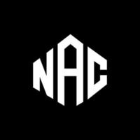 diseño de logotipo de letra nac con forma de polígono. diseño de logotipo en forma de cubo y polígono nac. nac hexagon vector logo plantilla colores blanco y negro. monograma nac, logotipo empresarial y inmobiliario.