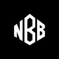 diseño de logotipo de letra nbb con forma de polígono. Diseño de logotipo en forma de cubo y polígono nbb. Plantilla de logotipo vectorial hexagonal nbb colores blanco y negro. Monograma nbb, logotipo comercial e inmobiliario. vector