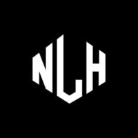 NLH letter logo design with polygon shape. NLH polygon and cube shape logo design. NLH hexagon vector logo template white and black colors. NLH monogram, business and real estate logo.