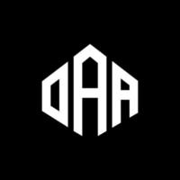 diseño de logotipo de letra oaa con forma de polígono. oaa polígono y diseño de logotipo en forma de cubo. oaa hexágono vector logo plantilla colores blanco y negro. monograma oaa, logotipo comercial e inmobiliario.