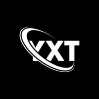 logotipo de yxt. letra yxt. diseño del logotipo de la letra yxt. logotipo de iniciales yxt vinculado con círculo y logotipo de monograma en mayúsculas. tipografía yxt para tecnología, negocios y marca inmobiliaria. vector