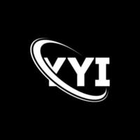 logotipo yyi. yi letra. diseño del logotipo de la letra yyi. logotipo de iniciales yyi vinculado con círculo y logotipo de monograma en mayúsculas. tipografía yyi para tecnología, negocios y marca inmobiliaria. vector