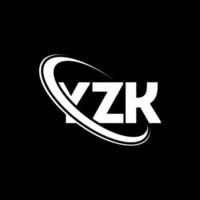 YZK logo. YZK letter. YZK letter logo design. Initials YZK logo linked with circle and uppercase monogram logo. YZK typography for technology, business and real estate brand. vector