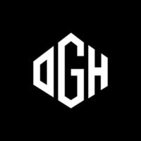 diseño de logotipo de letra ogh con forma de polígono. ogh polígono y diseño de logotipo en forma de cubo. ogh hexágono vector logo plantilla colores blanco y negro. ogh monograma, logotipo comercial e inmobiliario.