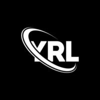 logotipo de yrl. su carta. diseño de logotipo de letra yrl. logotipo de iniciales yrl vinculado con círculo y logotipo de monograma en mayúsculas. tipografía yrl para tecnología, negocios y marca inmobiliaria. vector