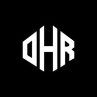 diseño de logotipo de letra ohr con forma de polígono. ohr polígono y diseño de logotipo en forma de cubo. ohr hexágono vector logo plantilla colores blanco y negro. ohr monograma, logotipo comercial e inmobiliario.