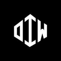 OIW letter logo design with polygon shape. OIW polygon and cube shape logo design. OIW hexagon vector logo template white and black colors. OIW monogram, business and real estate logo.
