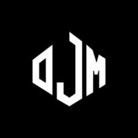 OJM letter logo design with polygon shape. OJM polygon and cube shape logo design. OJM hexagon vector logo template white and black colors. OJM monogram, business and real estate logo.