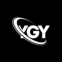 logotipo de Ygy. ygy carta. diseño de logotipo de letra ygy. logotipo de iniciales ygy vinculado con círculo y logotipo de monograma en mayúsculas. tipografía ygy para tecnología, negocios y marca inmobiliaria. vector