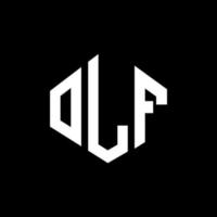 diseño de logotipo de letra olf con forma de polígono. olf polígono y diseño de logotipo en forma de cubo. olf hexágono vector logo plantilla colores blanco y negro. olf monograma, logotipo comercial e inmobiliario.